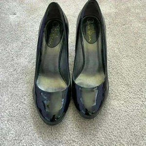 Cole Haan Wedge Black Patent Heels Size 6.5